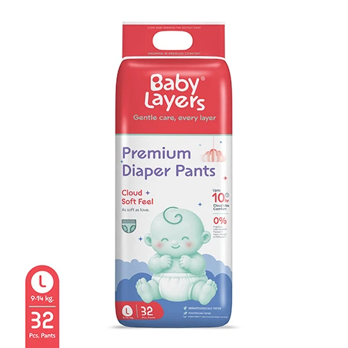 L - 32 Premium Diaper Pants (9-14 kg)